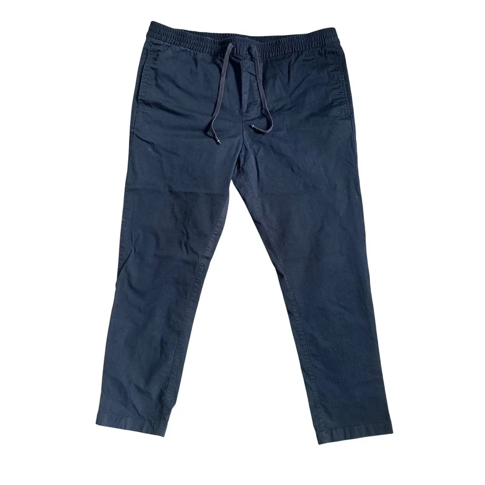 Tommy Hilfiger‎ Mens XL Navy Blue Drawstring Elastic Waist Chino Jogger Pants